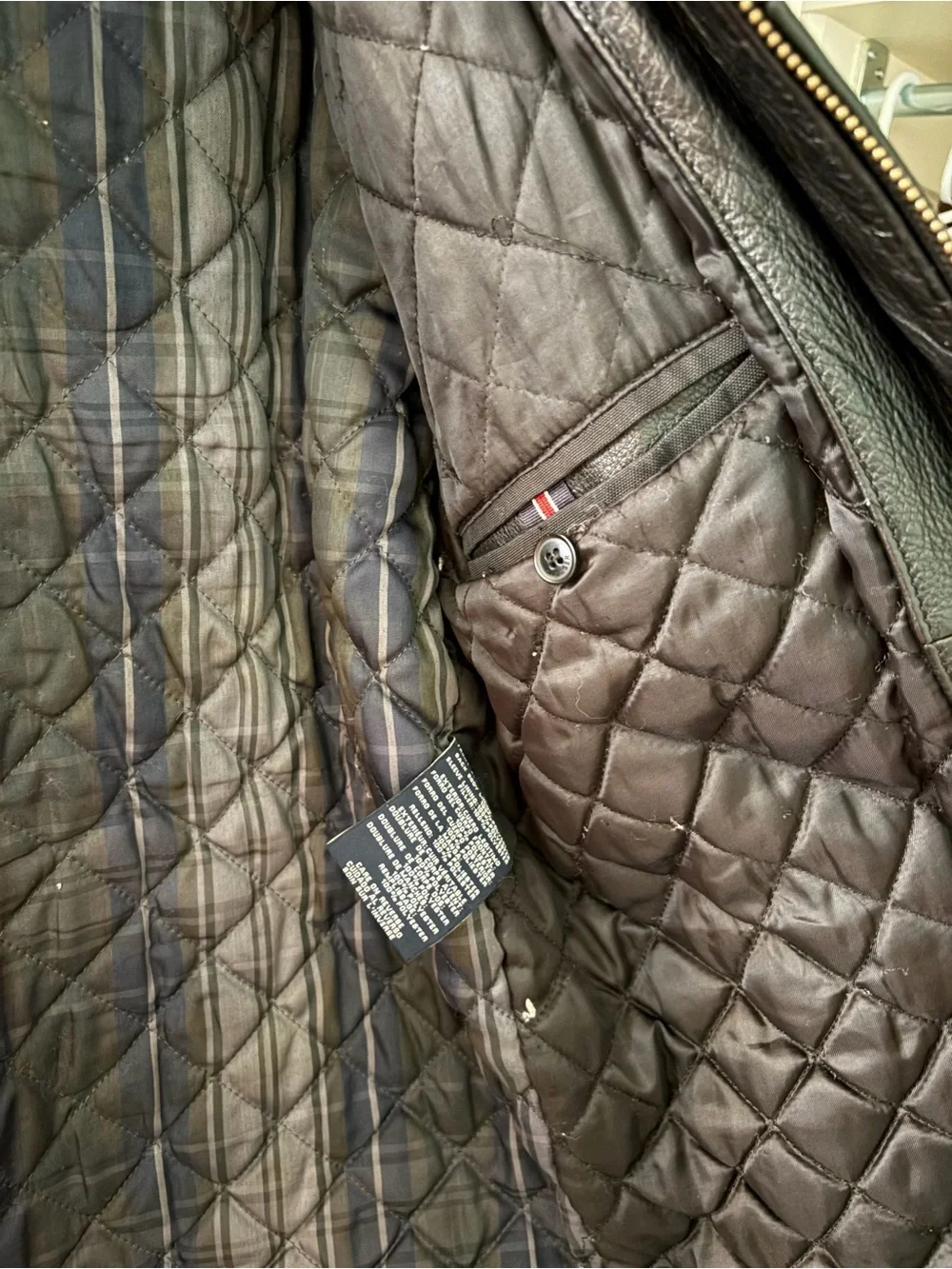 Men’s Tommy Hilfiger Black Leather Bomber Jacket